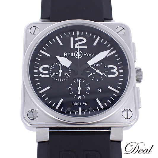 Bell＆Ross ベル＆ロス BR01-94 アヴィエイション クロノグラフ BR01-94-S メンズ 腕時計
