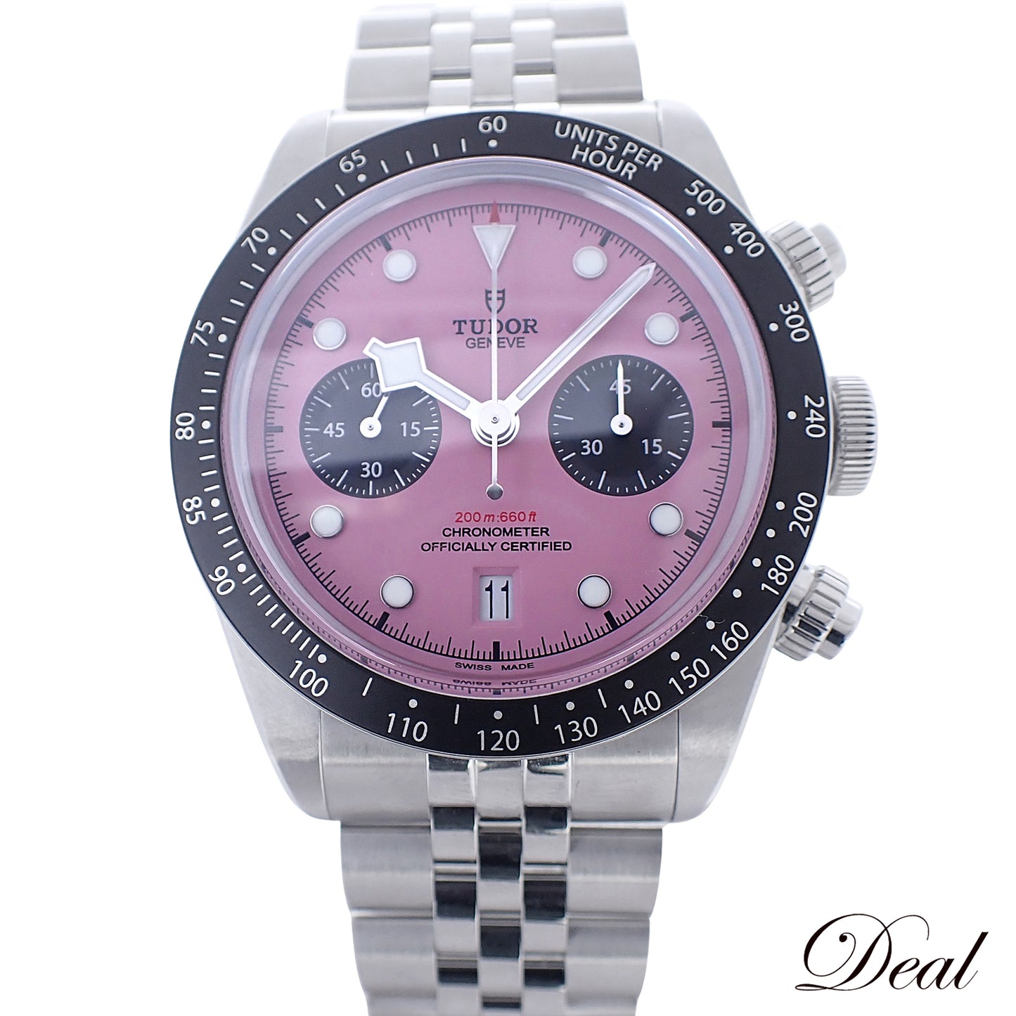 未使用 展示品 TUDOR チューダー ブラックベイ クロノ ピンク×ブラック 79360N メンズ 腕時計
