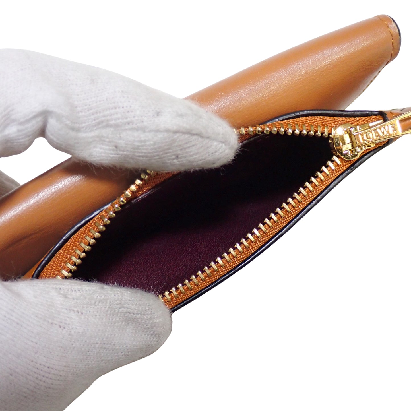 LOEWE ロエベ ゲート バイカラー ミニウォレット キーリング付 ブルー レディース コインケース