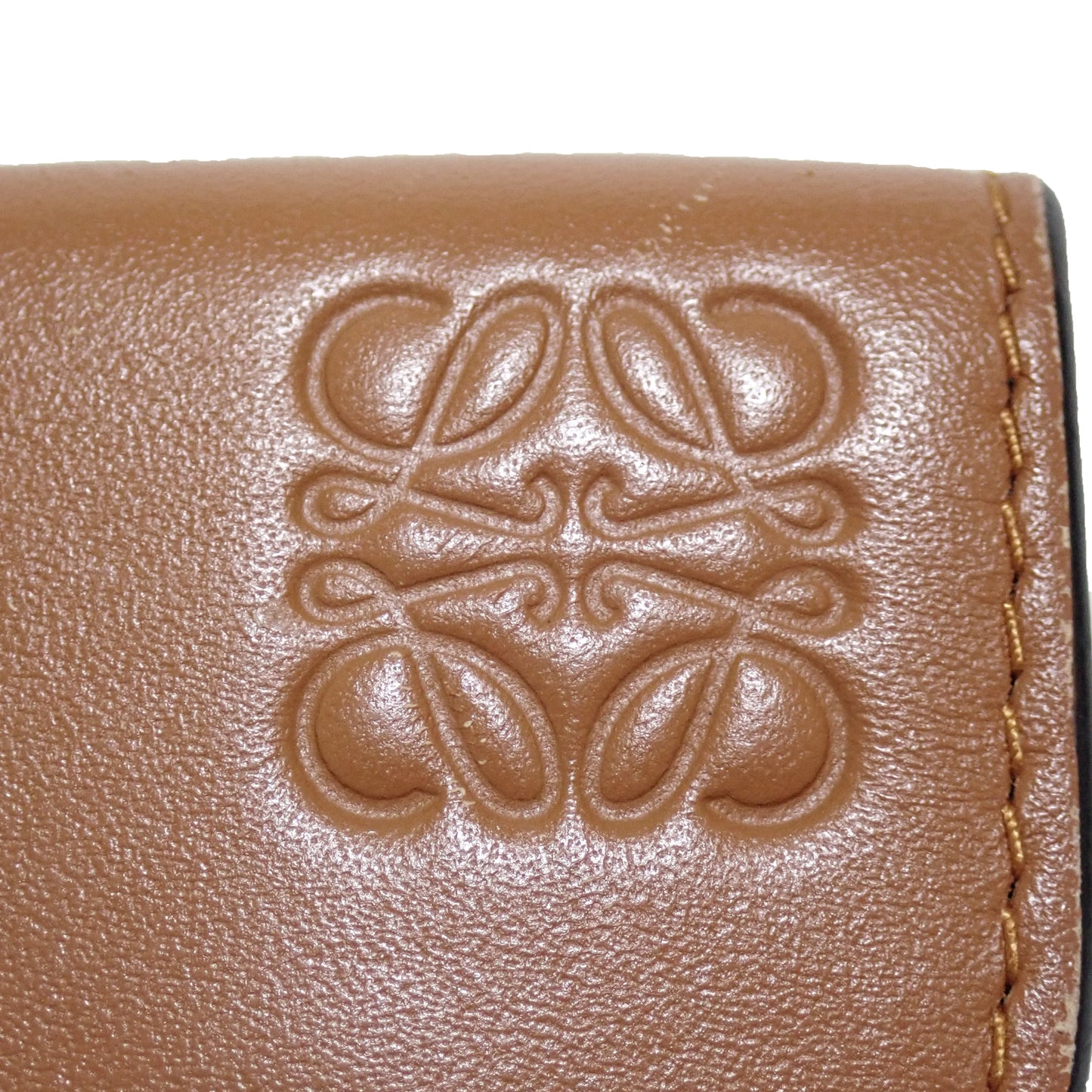 LOEWE ロエベ ゲート バイカラー ミニウォレット キーリング付 ブルー レディース コインケース