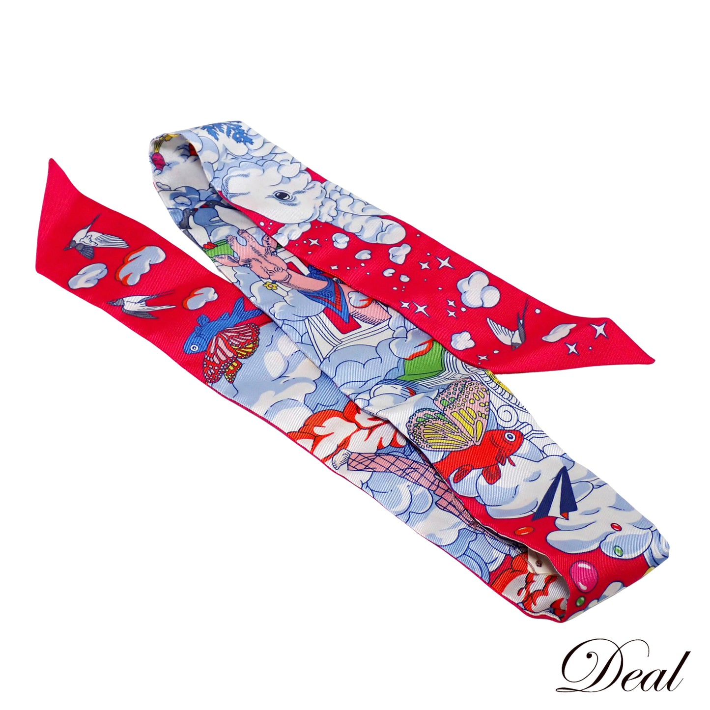 未使用 保管品 HERMES エルメス ツイリー 私の雲 Sur Mon Nuage H063900S08 ピンク レディース スカーフ