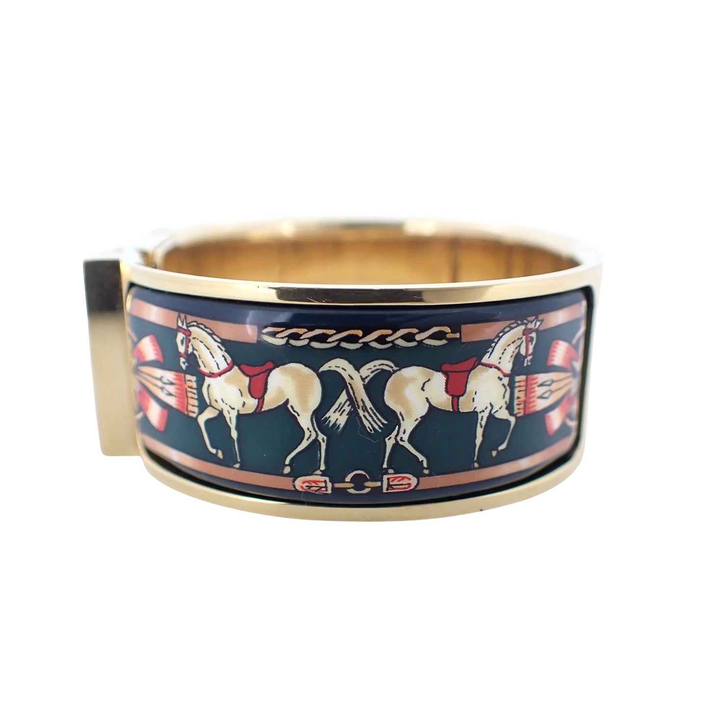 HERMES エルメス ロケ バングル ウォッチ LO1.201 七宝焼き レディース 腕時計