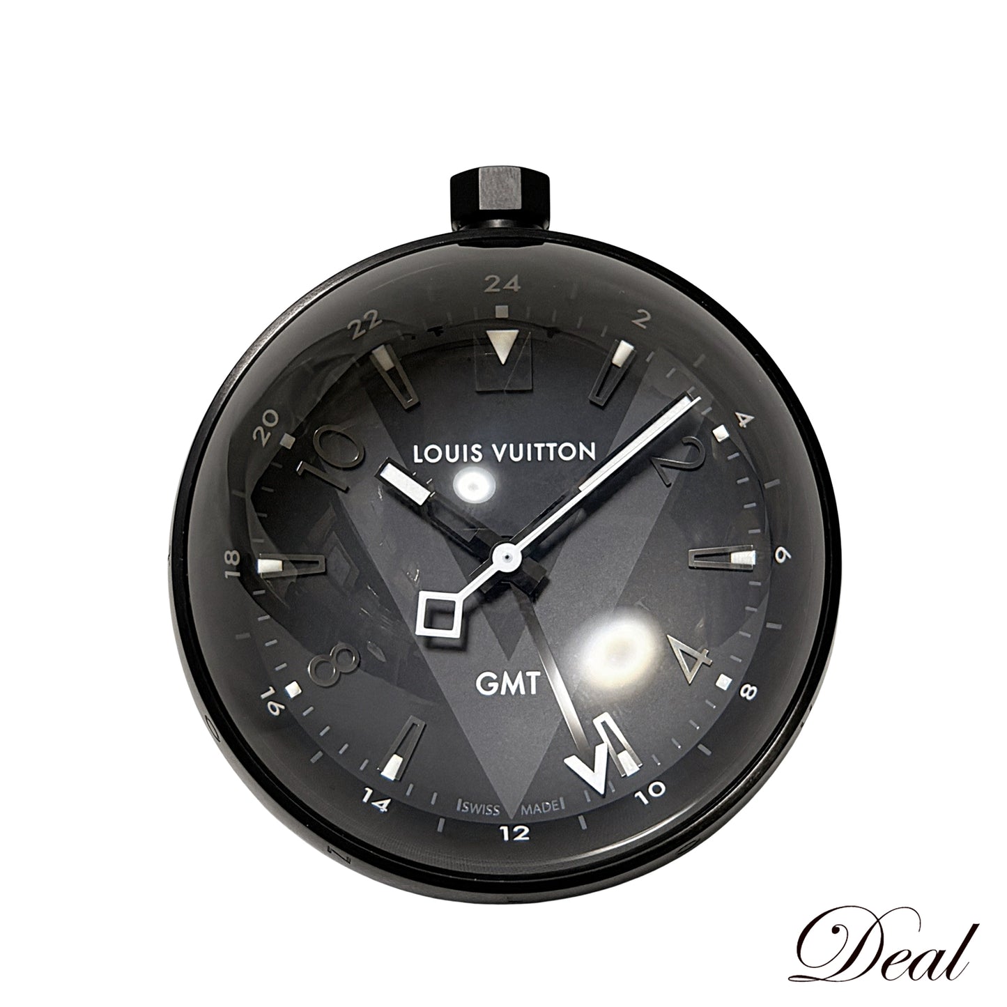 LOUIS VUITTON ルイ・ヴィトン タンブール テーブルクロック GMT Q1Q000 メンズ 置時計
LV