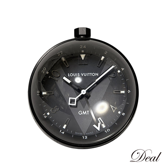 LOUIS VUITTON ルイ・ヴィトン タンブール テーブルクロック GMT Q1Q000 メンズ 置時計
LV