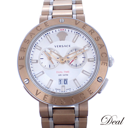 Versace ヴェルサーチ V-エクストリームプロ デュアルタイム メンズ 腕時計