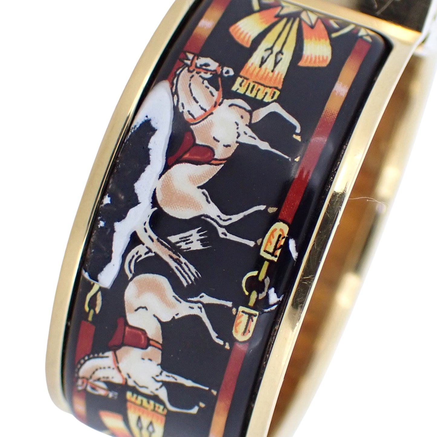 HERMES エルメス ロケ バングル ウォッチ LO1.201 七宝焼き レディース 腕時計