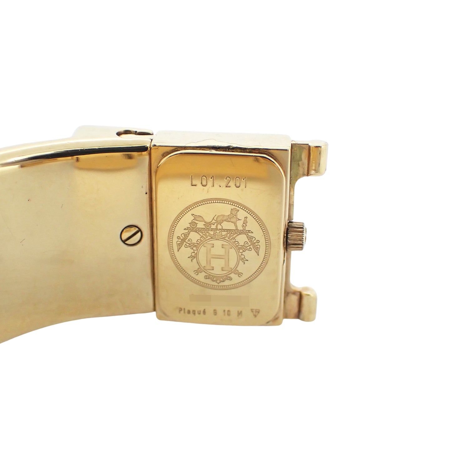 HERMES エルメス ロケ バングル ウォッチ LO1.201 七宝焼き レディース 腕時計