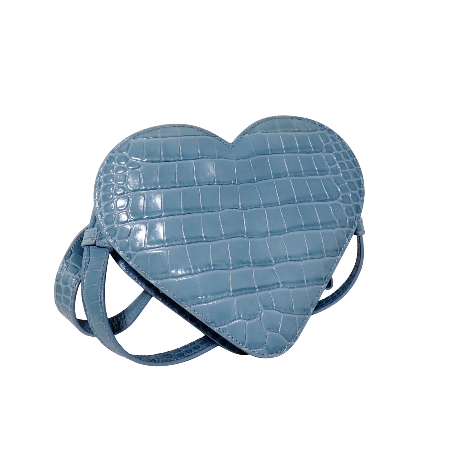 Vivienne Westwood ヴィヴィアンウエストウッド ハート LOUISE HEART CROSSBODY 型押し ブルー レディース ショルダーバッグ