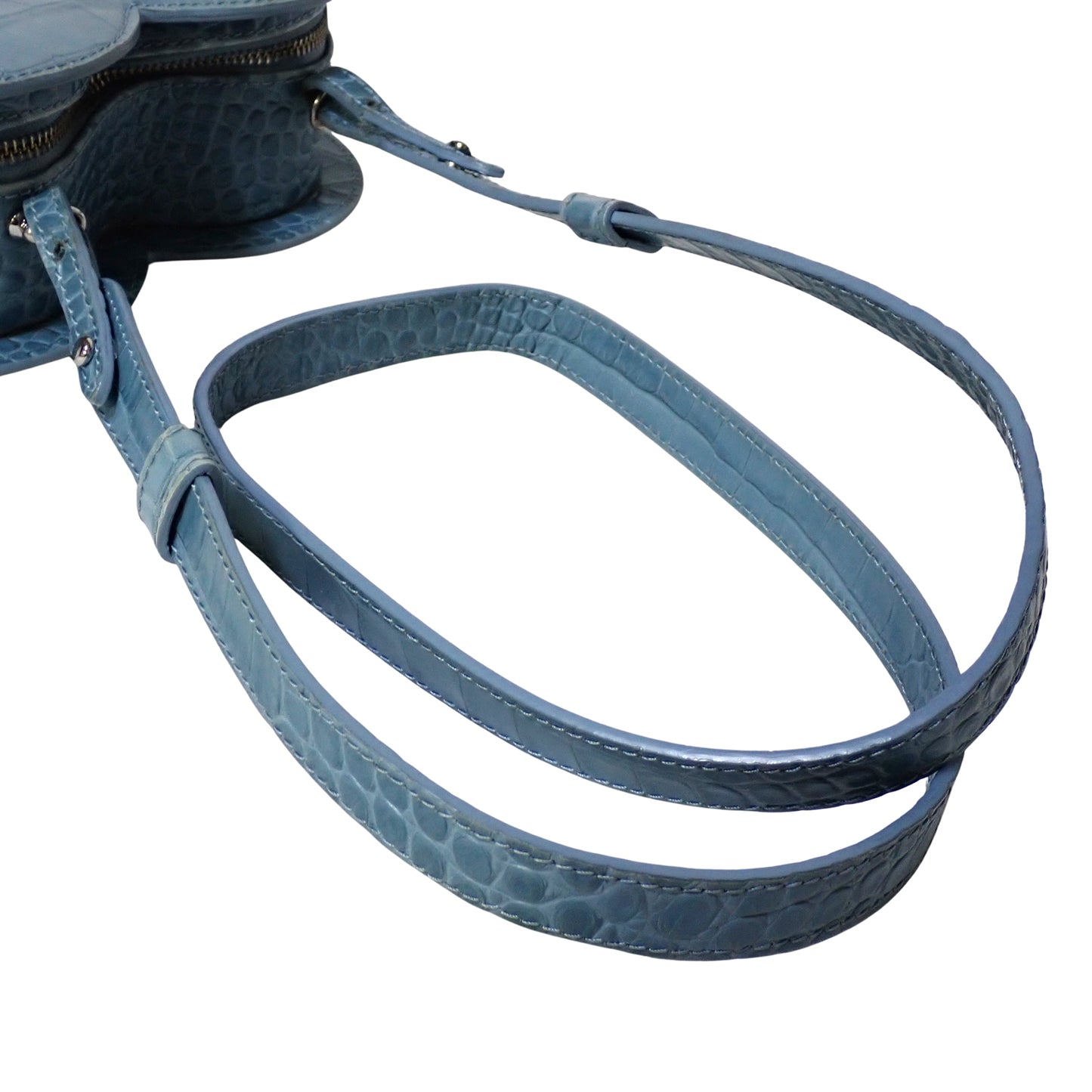 Vivienne Westwood ヴィヴィアンウエストウッド ハート LOUISE HEART CROSSBODY 型押し ブルー レディース ショルダーバッグ