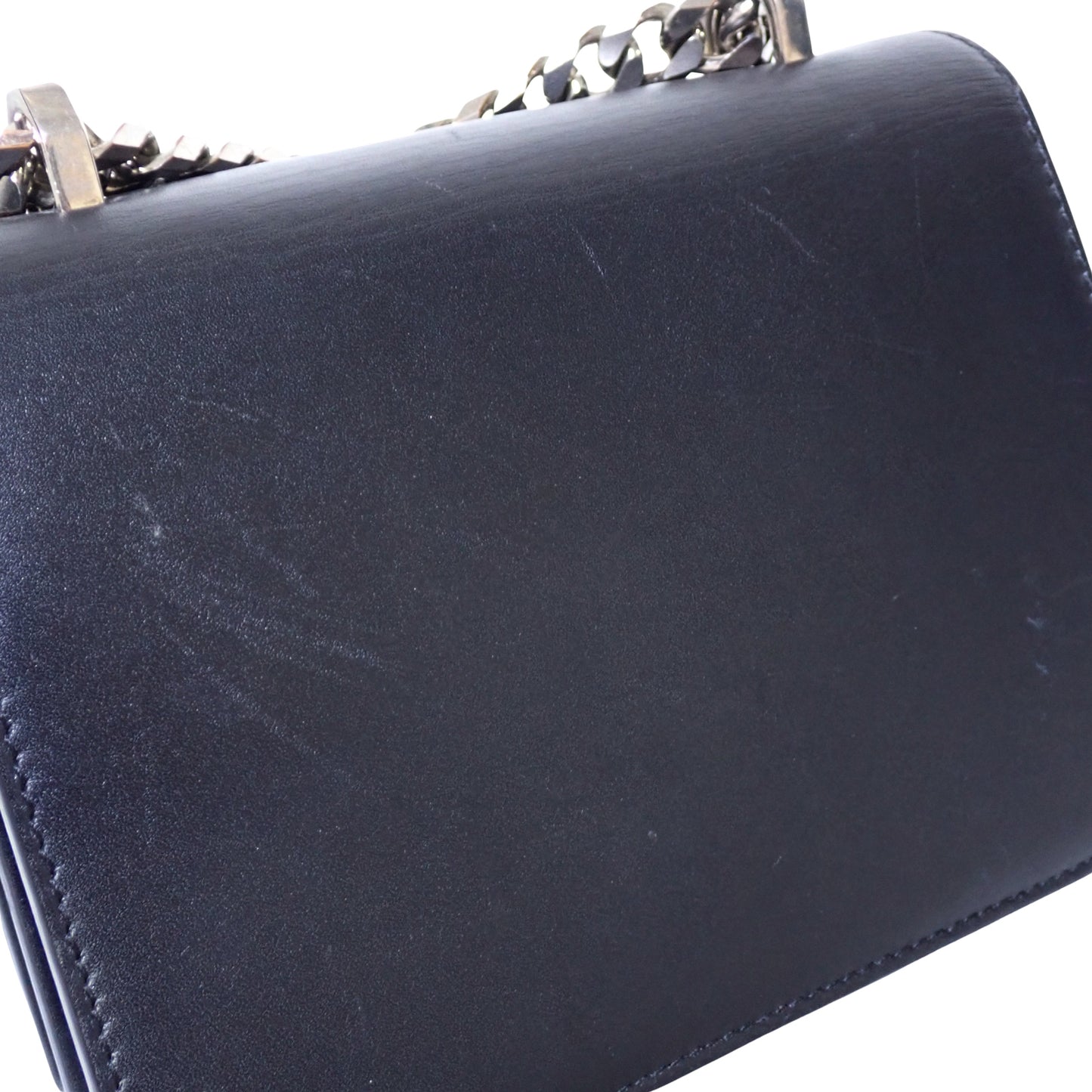 Alexander McQueen アレキサンダーマックイーン ジュエルド サッチェル スカル メリケンサック ブラック レディース ショルダーバッグ