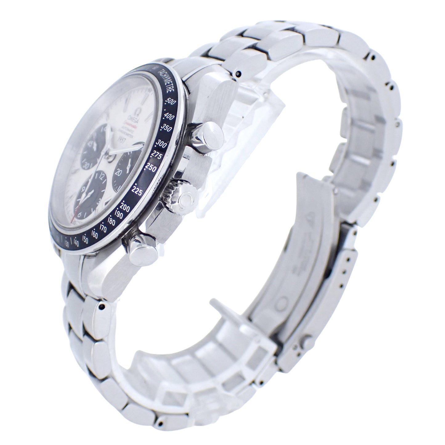 日本限定2009本 OMEGA オメガ スピードマスター デイト 323.30.40.40.02.001 クロノメーター メンズ 腕時計