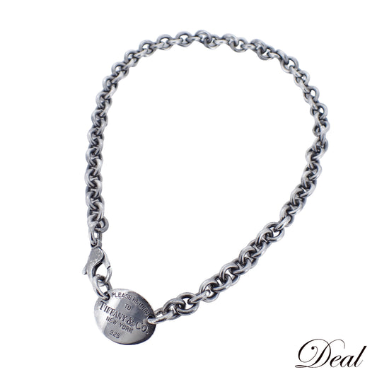 TIFFANY&Co. ティファニー リターン トゥ オーバル タグ Sv925 チェーン チョーカー レディース ネックレス