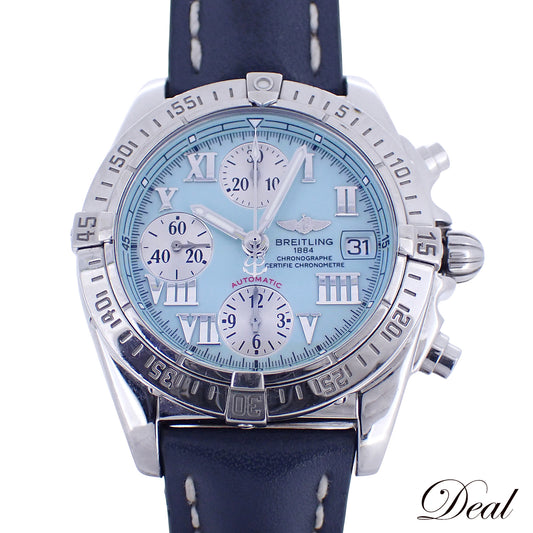 BREITLING ブライトリング クロノコックピット ターコイズブルー A13358/A152L10TBD Dバックル メンズ 腕時計