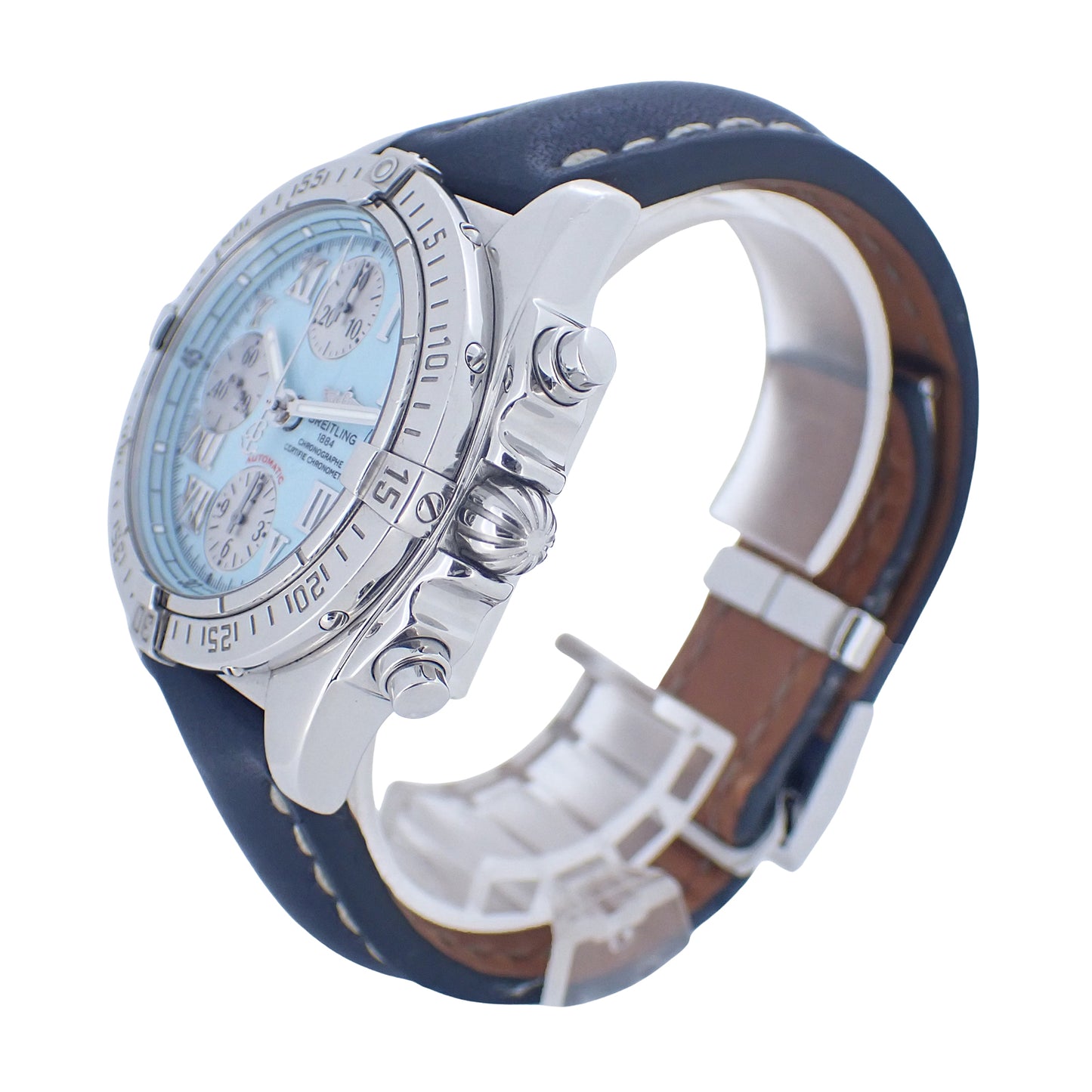 BREITLING ブライトリング クロノコックピット ターコイズブルー A13358/A152L10TBD Dバックル メンズ 腕時計