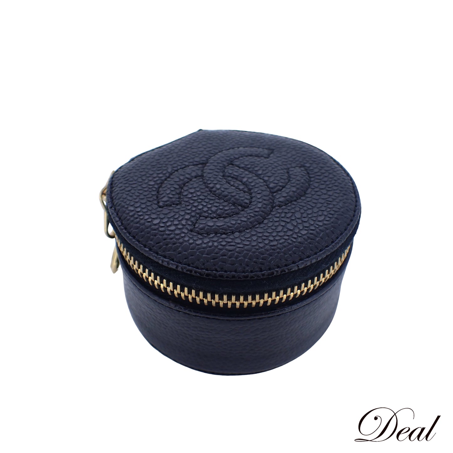 CHANEL シャネル ジュエリーケース ココマーク キャビアスキン ブラック レディース アクセサリーポーチ