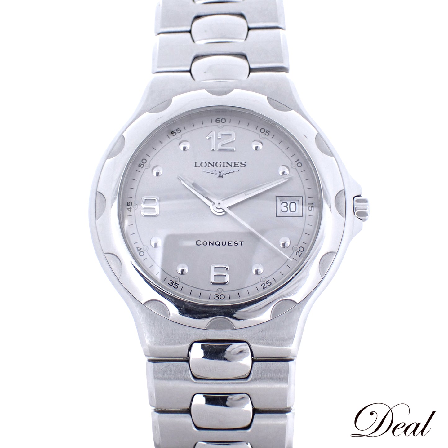 LONGINES ロンジン コンクエスト シルバー L1.631.4 クォーツ ボーイズ メンズ 腕時計