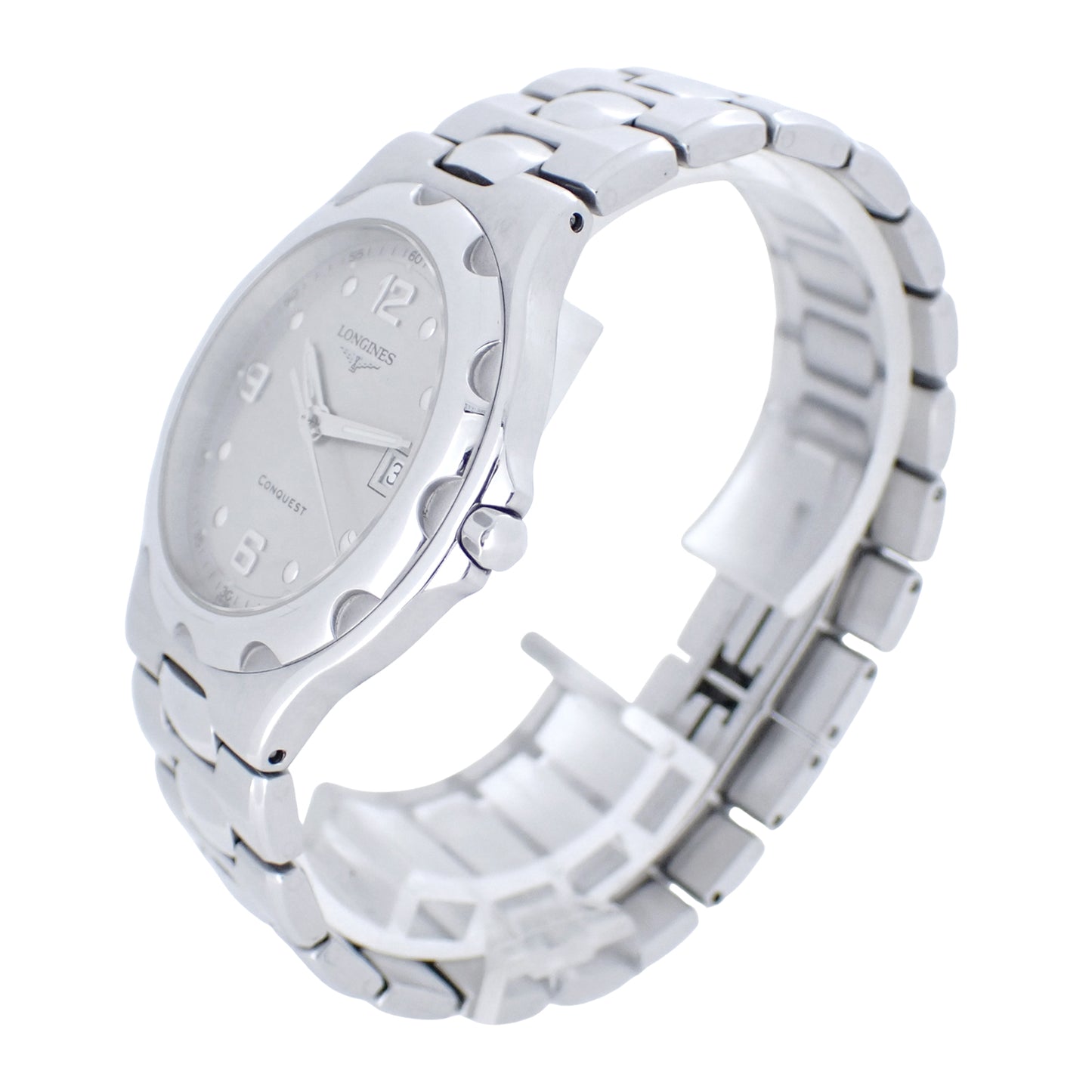 LONGINES ロンジン コンクエスト シルバー L1.631.4 クォーツ ボーイズ メンズ 腕時計