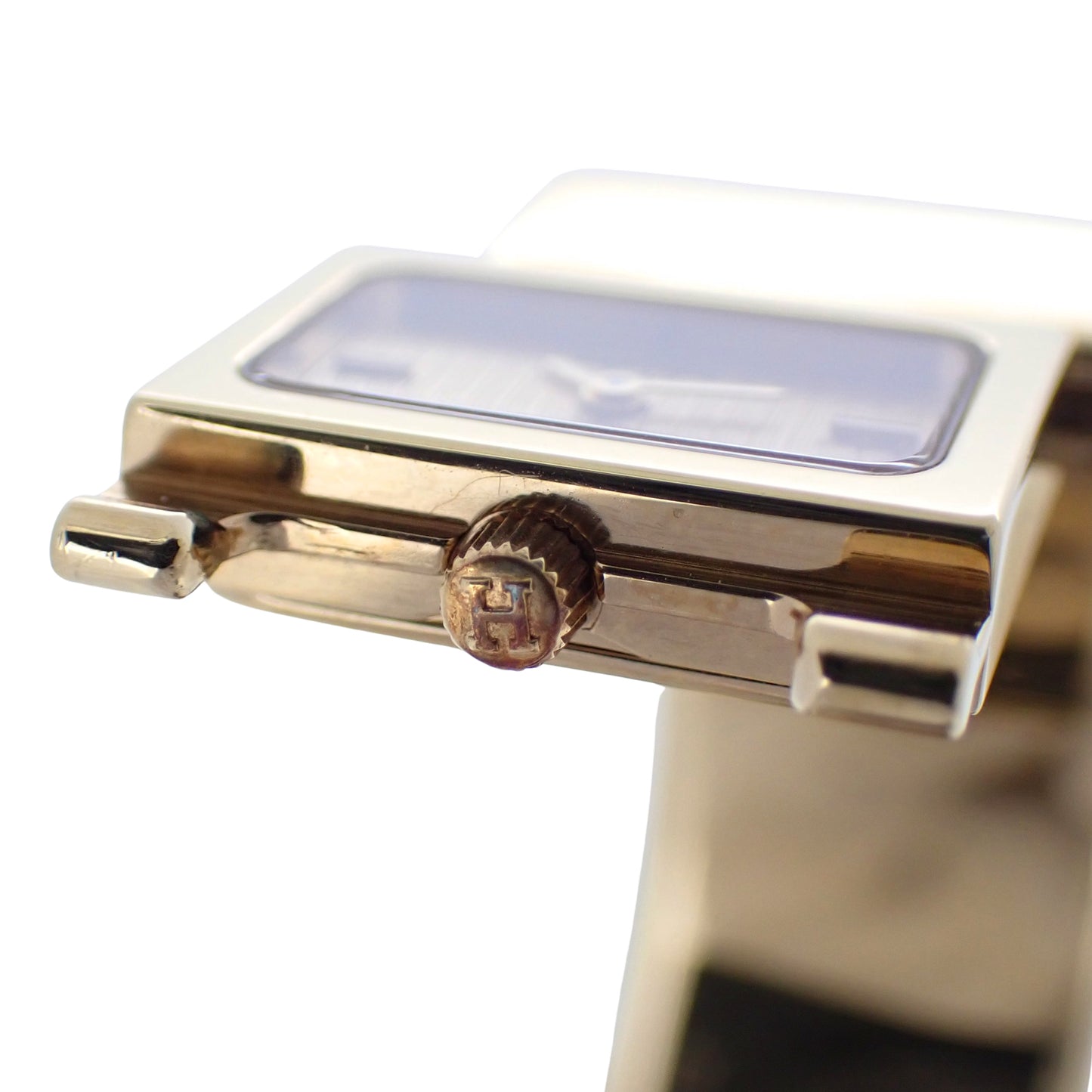 HERMES エルメス ロケ バングル ウォッチ LO1.201 七宝焼き レッド レディース 腕時計