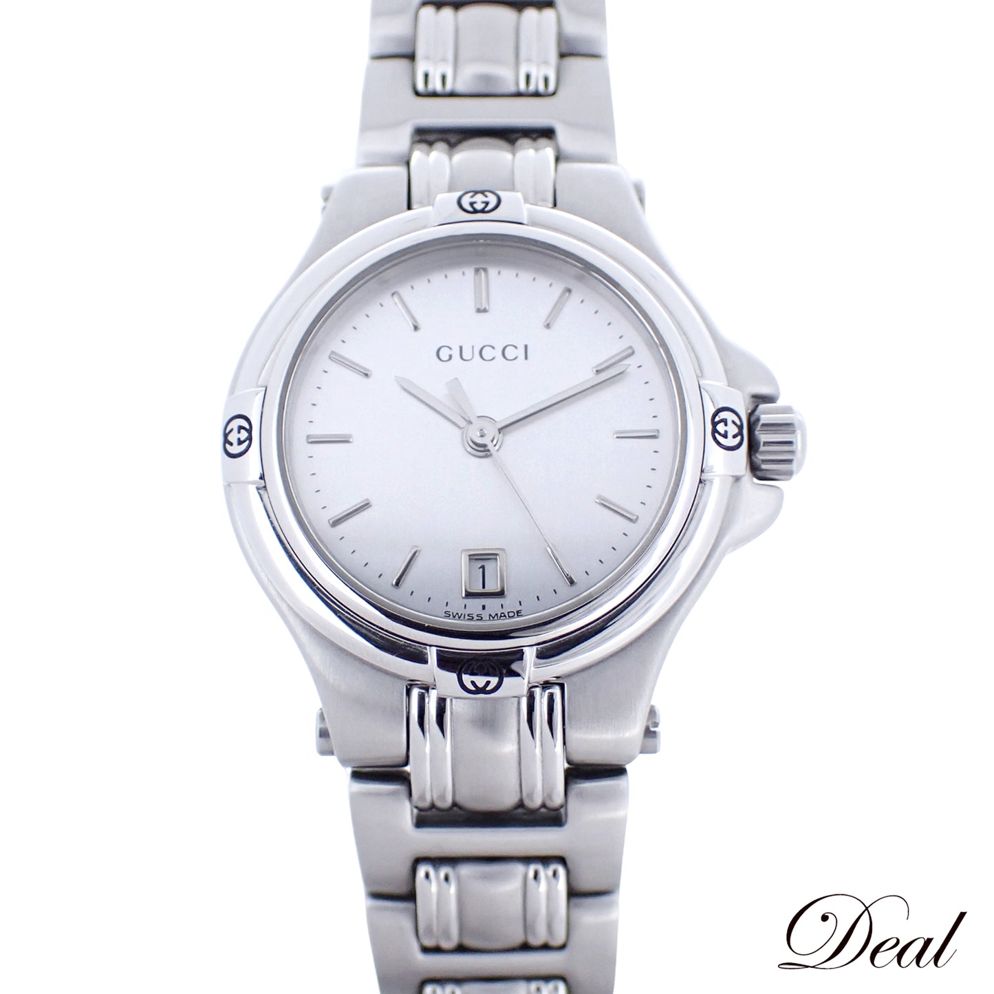 GUCCI グッチ ラウンド ウォッチ 9040L シルバー クォーツ レディース 腕時計