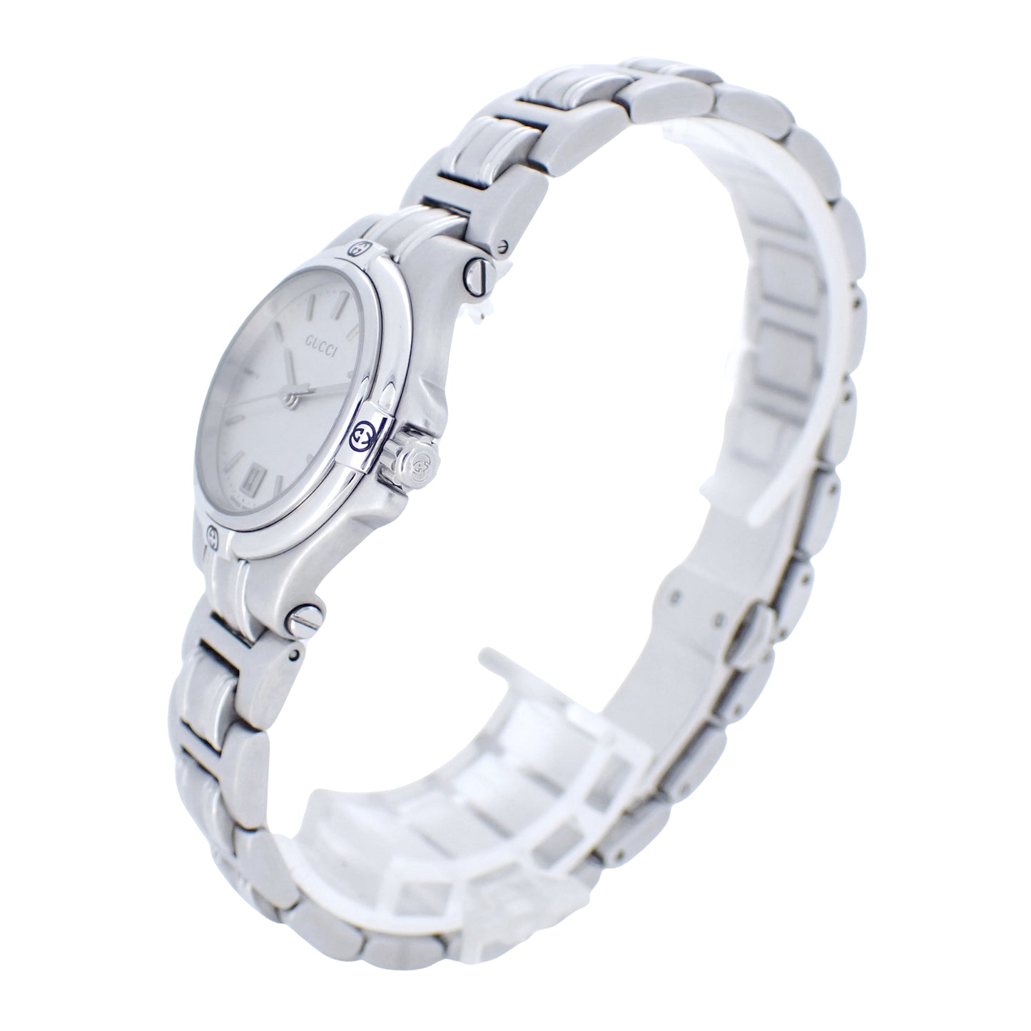 GUCCI グッチ ラウンド ウォッチ 9040L シルバー クォーツ レディース 腕時計