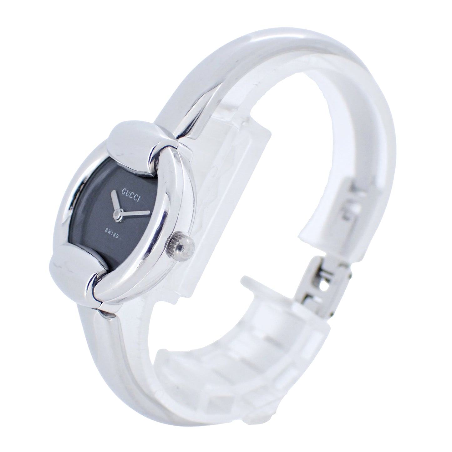 GUCCI グッチ バングルウォッチ 1400L ブラック クォーツ レディース 腕時計