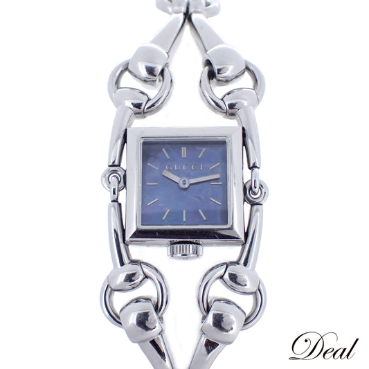 GUCCI グッチ シニョーリア 116.5 ブルーシェル文字盤 ブレス バンブー レディース 腕時計