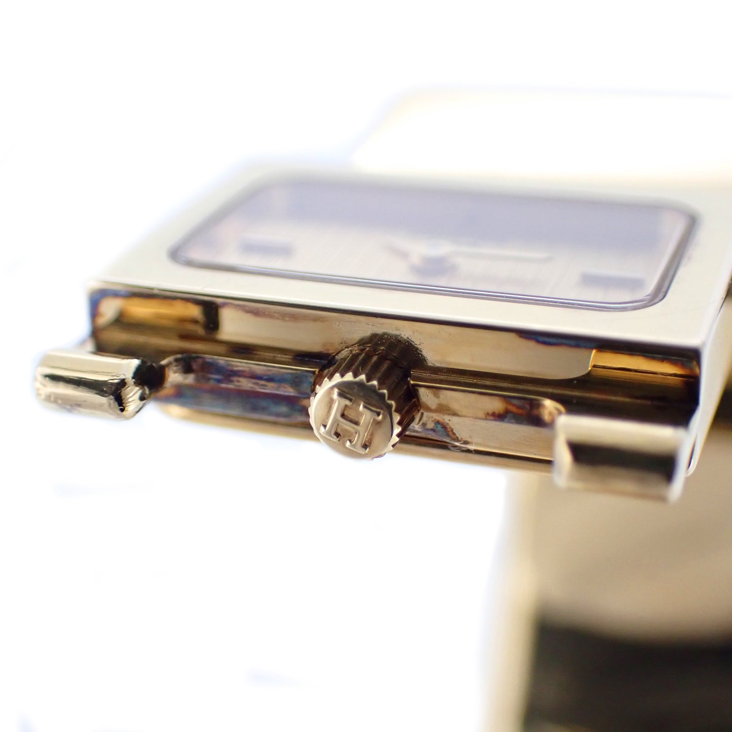 HERMES エルメス ロケ バングル ウォッチ LO1.201 七宝焼き グリーン レディース 腕時計