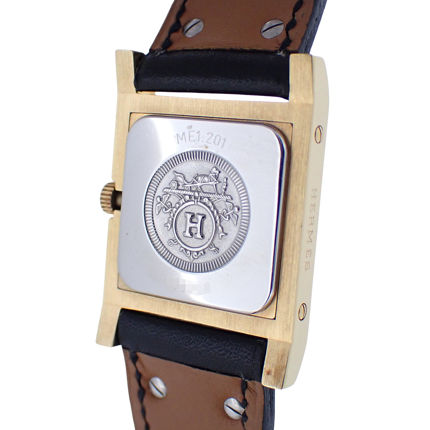 HERMES エルメス メドール ME1.201 ホワイト文字盤 レディース 腕時計