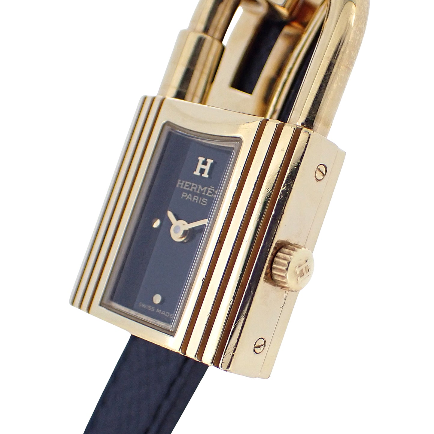 HERMES エルメス ケリーウォッチ ブラック文字盤 レディース 腕時計