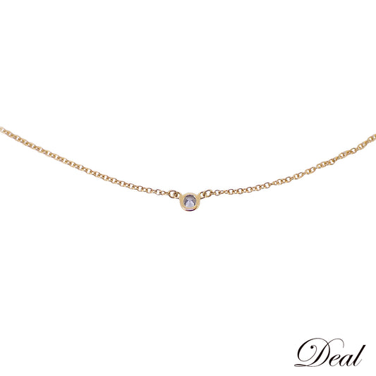 TIFFANY&Co. ティファニー バイザヤード K18YG 1Pダイヤ ゴールド レディース ネックレス