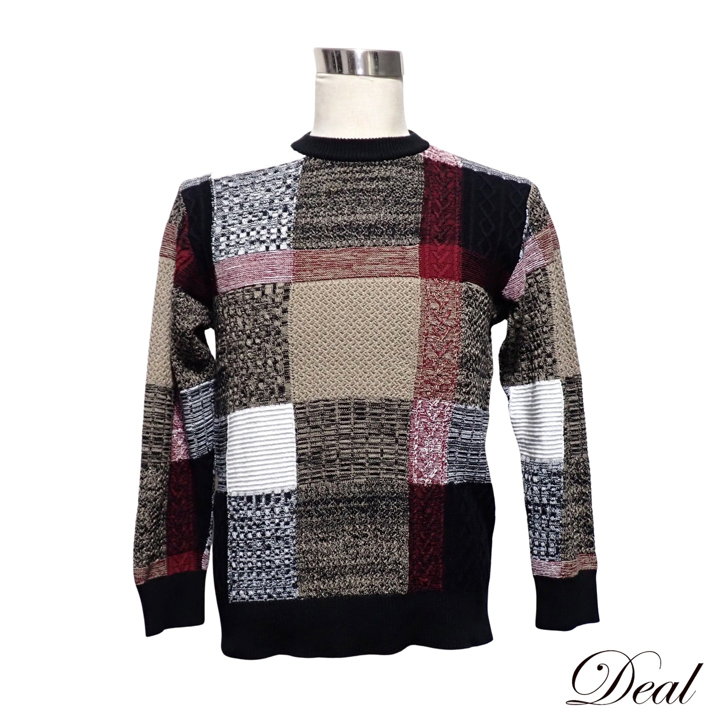 BLACK LABEL ブラックレーベル テクスチャーミックス クレストブリッジ チェック セーター マルチカラー メンズ ニット