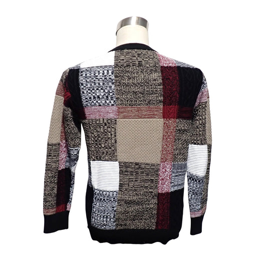 BLACK LABEL ブラックレーベル テクスチャーミックス クレストブリッジ チェック セーター マルチカラー メンズ ニット