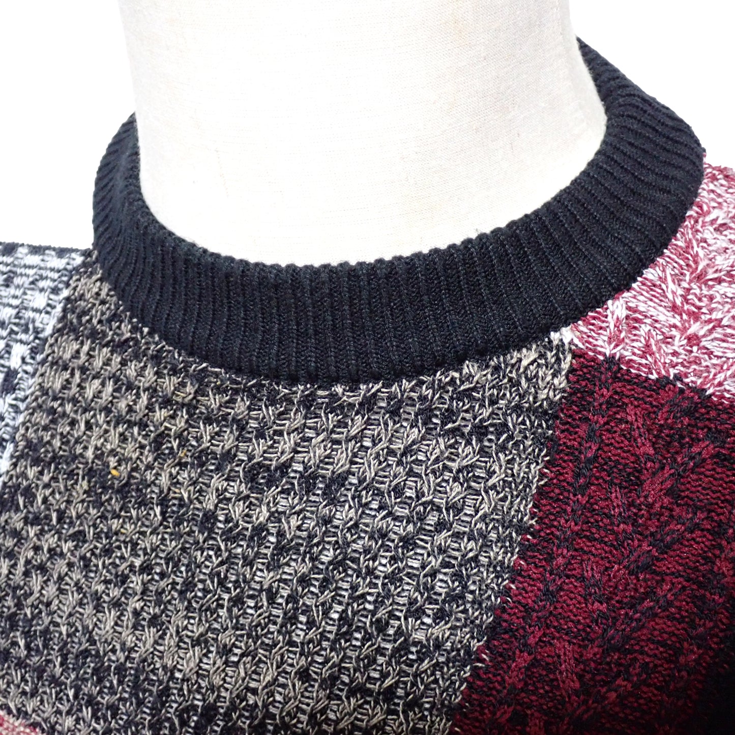 BLACK LABEL ブラックレーベル テクスチャーミックス クレストブリッジ チェック セーター マルチカラー メンズ ニット