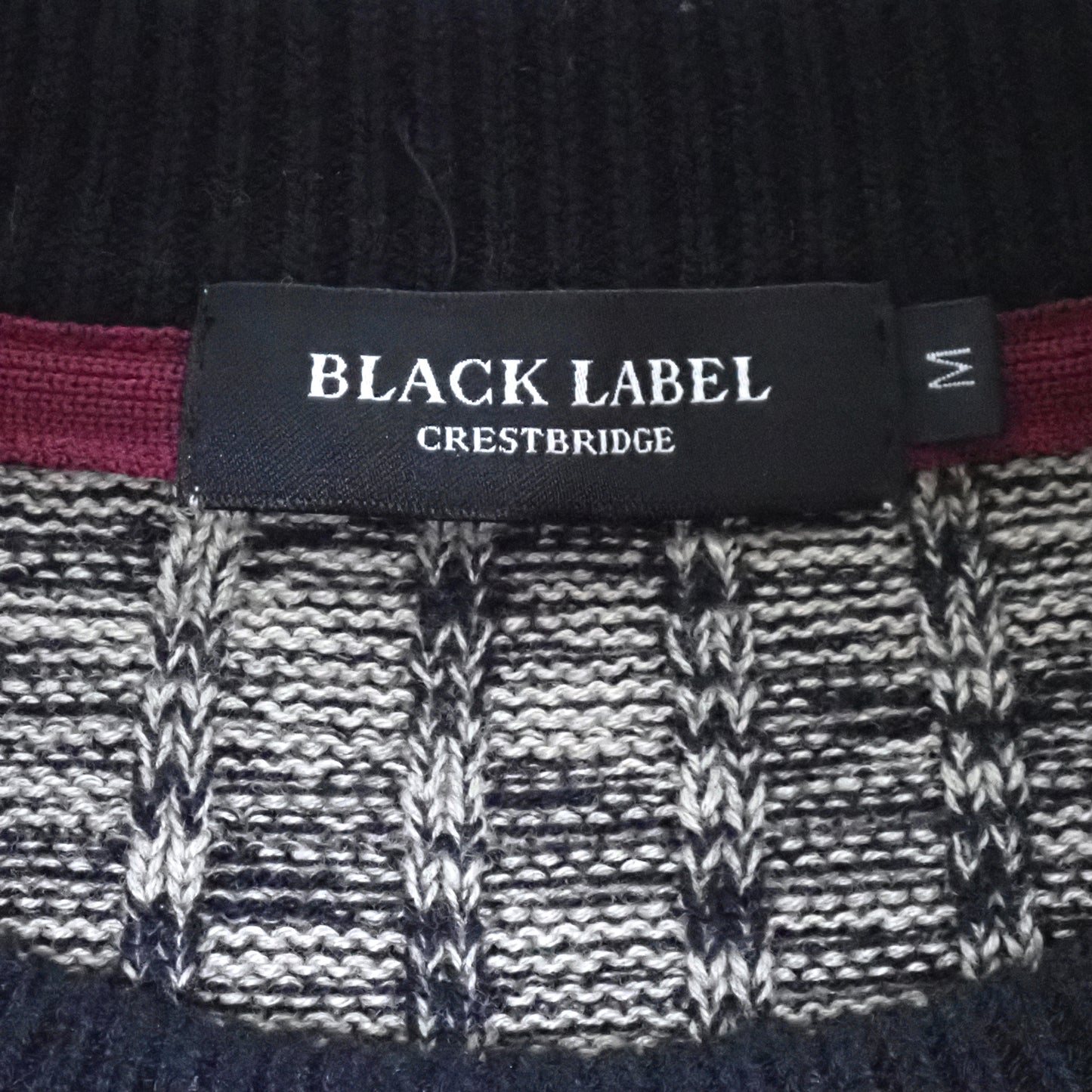 BLACK LABEL ブラックレーベル テクスチャーミックス クレストブリッジ チェック セーター マルチカラー メンズ ニット