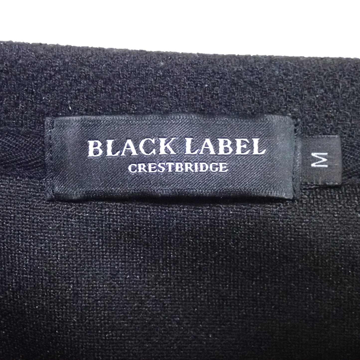 BLACK LABEL ブラックレーベル クレストブリッジ パッチワーク トレーナー ブラック スウェット