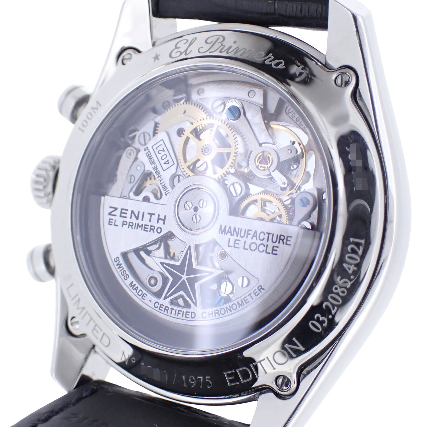 世界限定1975本 ZENITH ゼニス エル・プリメロ クロノマスター オープン パワーリザーブ シャルル・ベルモ 03.2085.4021 メンズ 腕時計