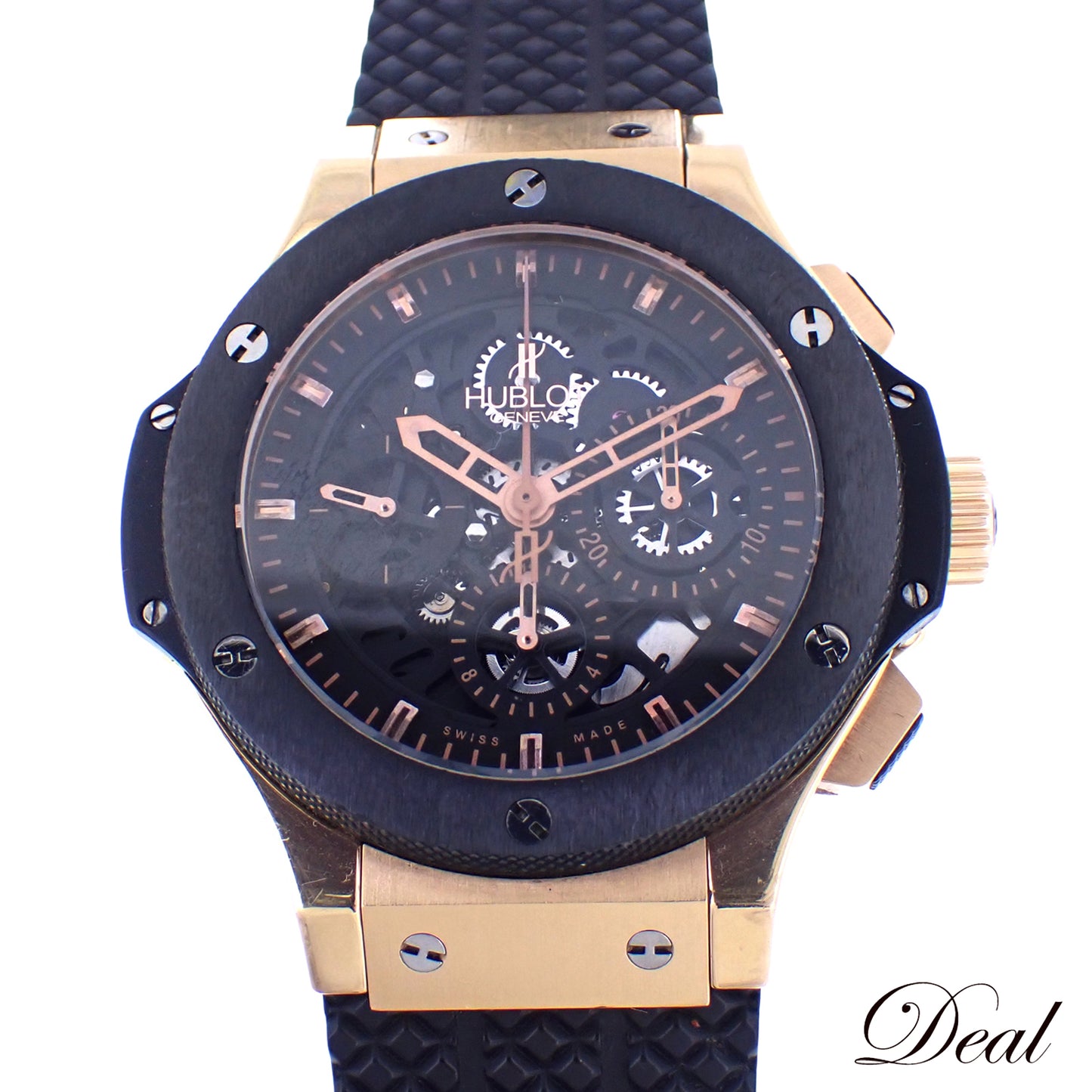 500本限定 HUBLOT ウブロ ビッグバン アエロバン ゴールドセラミック 310.PM.1180.RX メンズ 腕時計