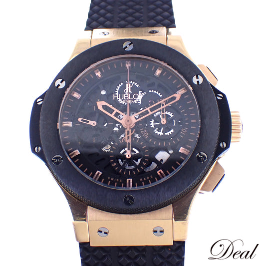 500本限定 HUBLOT ウブロ ビッグバン アエロバン ゴールドセラミック 310.PM.1180.RX メンズ 腕時計