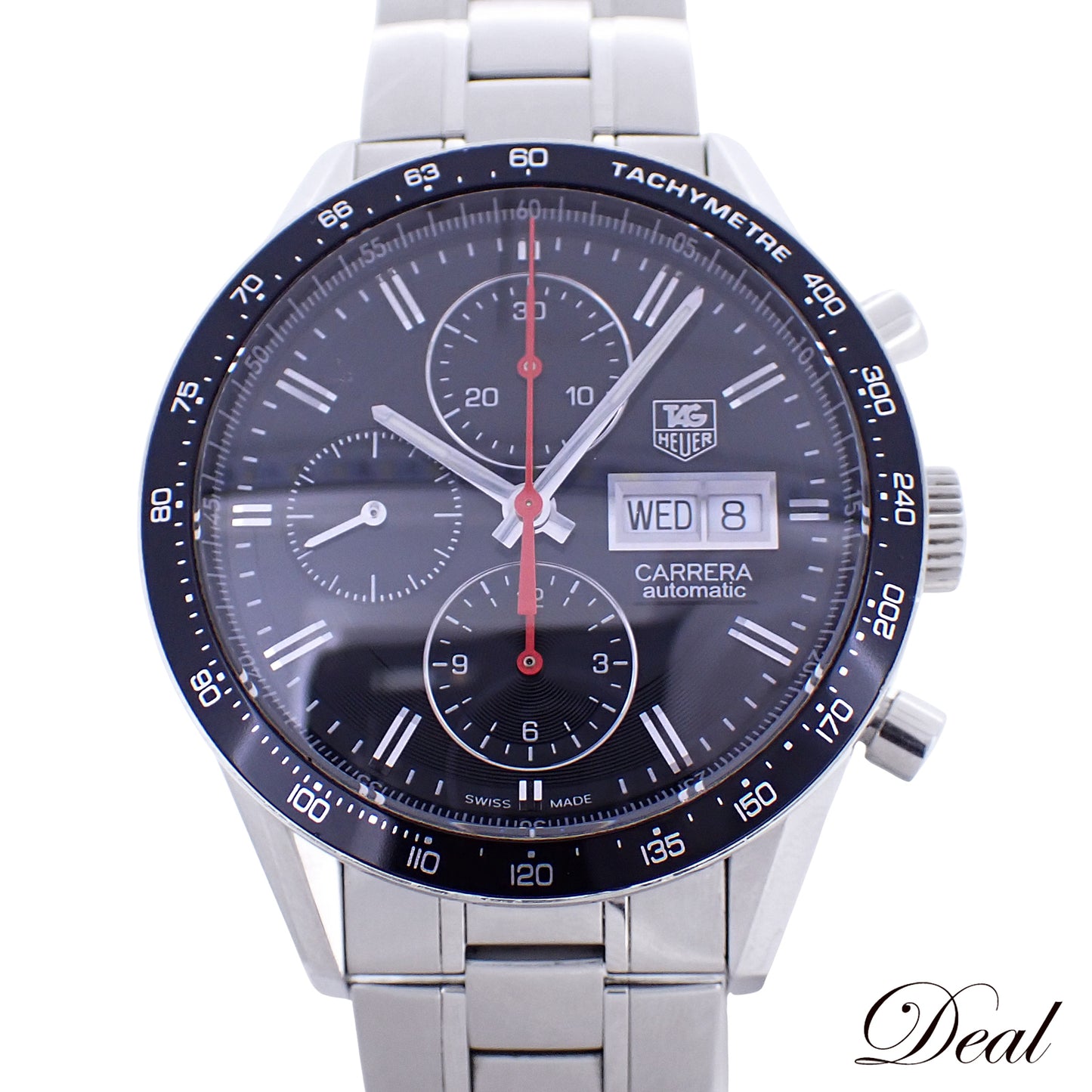 TAG HEUER タグホイヤー カレラ キャリバー16 クロノグラフ CV201AH デイデイト メンズ 腕時計