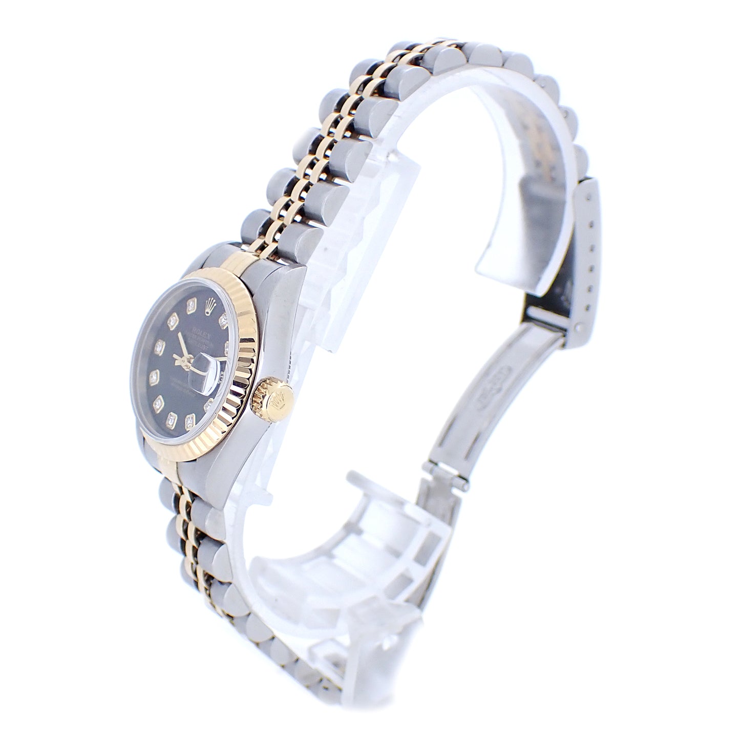 ROLEX ロレックス デイトジャスト 10PD ブラック T 69173G SS/YG レディース 腕時計