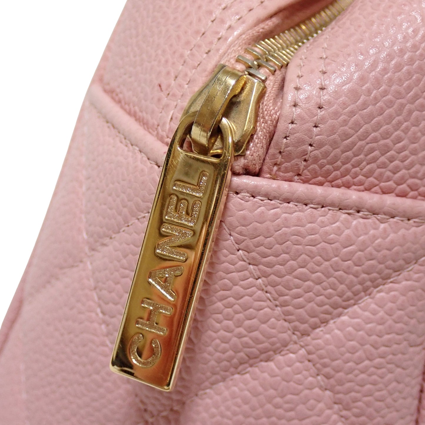 CHANEL シャネル ミニボストン キャビアスキン ピンク ココ A20996 ピンク レディース ハンドバッグ