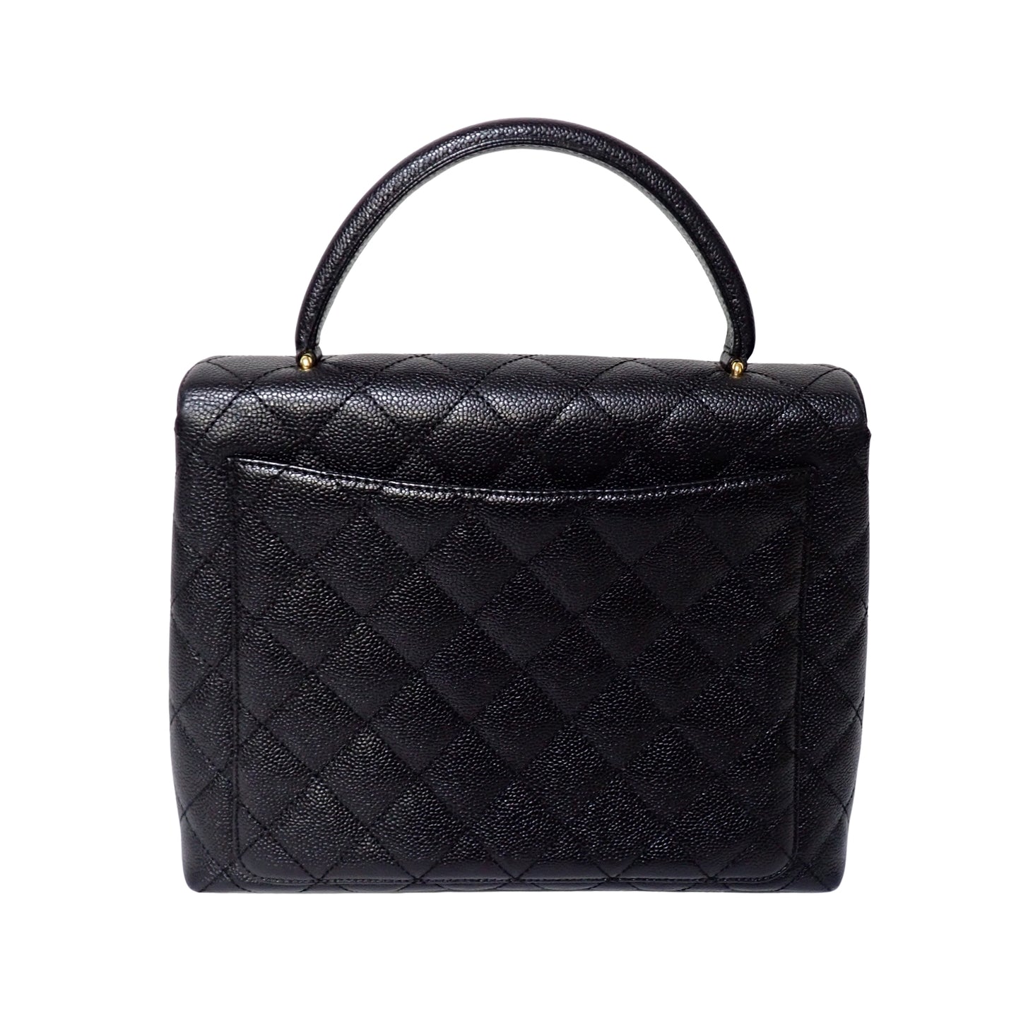 CHANEL シャネル マトラッセ トップハンドル キャビアスキン A12397 ブラック レディース ハンドバッグ