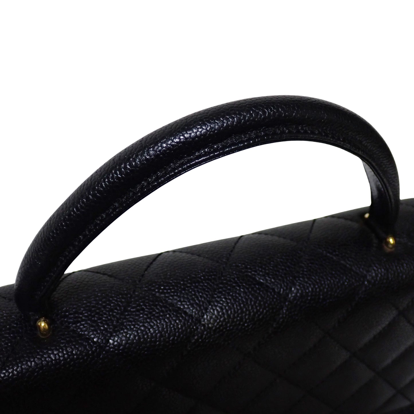 CHANEL シャネル マトラッセ トップハンドル キャビアスキン A12397 ブラック レディース ハンドバッグ