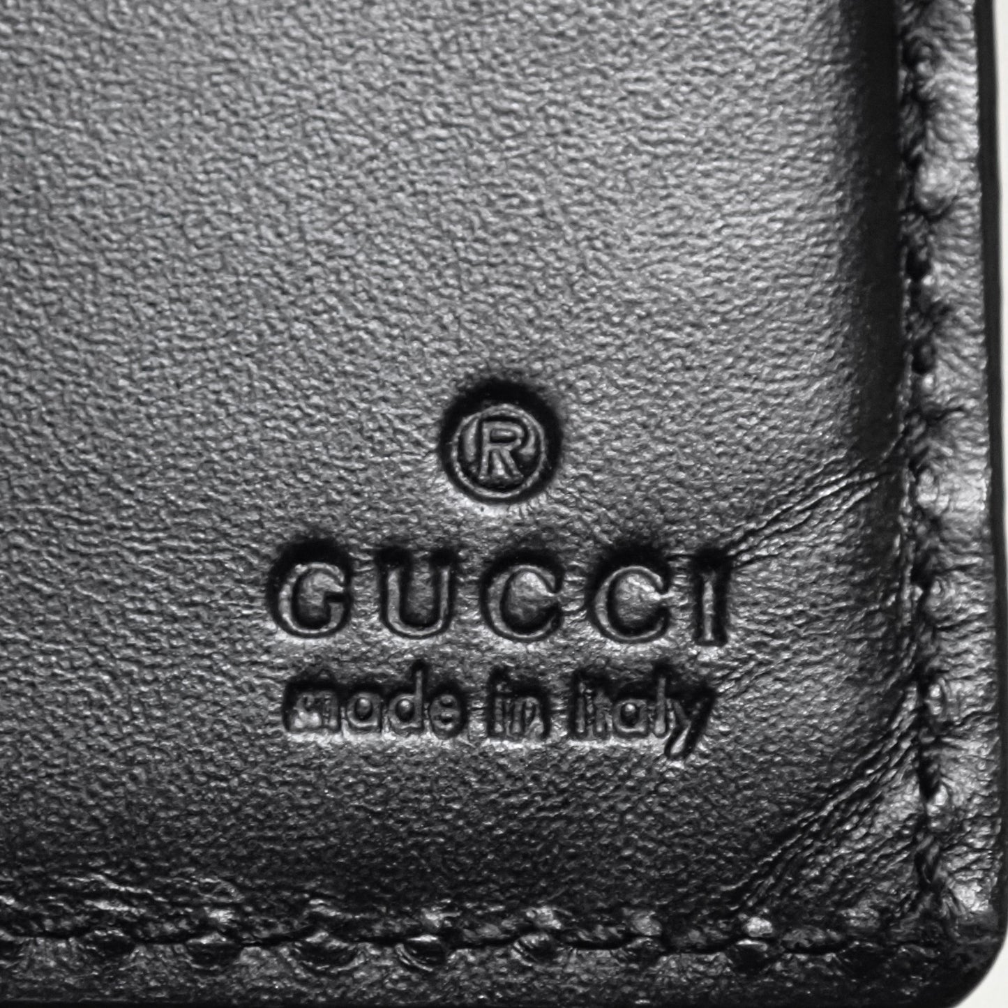 GUCCI グッチ シグネチャー グッチシマレザー マネークリップ 170580 ブラック メンズ 二つ折り財布