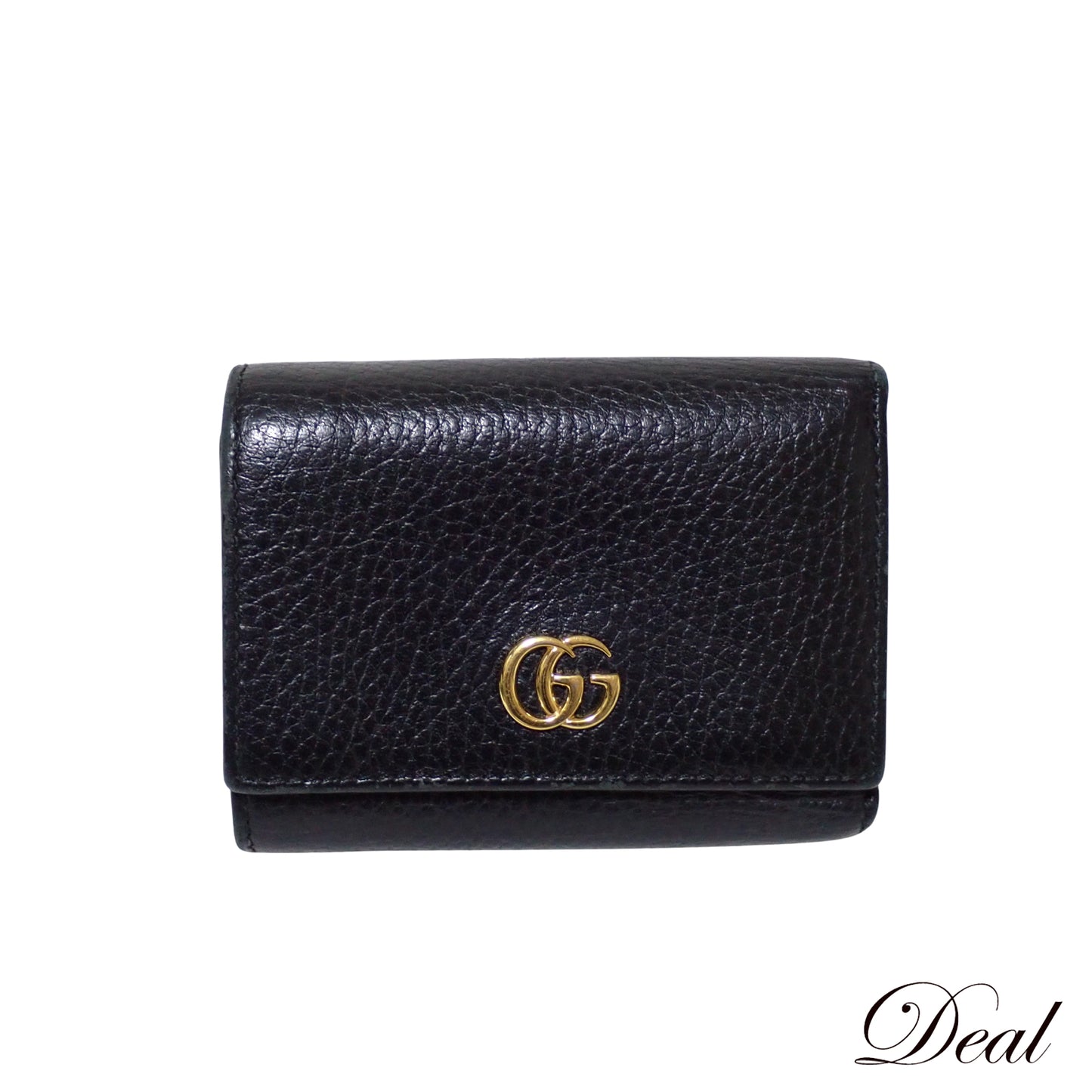 GUCCI グッチ GGマーモント コンパクトウォレット 474746 CAO0G 1000 ブラック レディース 三つ折り財布