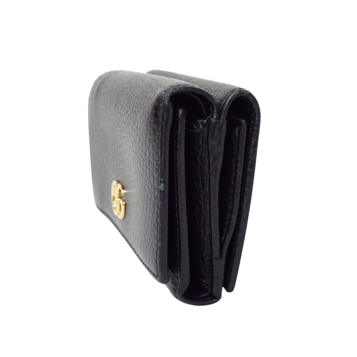 GUCCI グッチ GGマーモント コンパクトウォレット 474746 CAO0G 1000 ブラック レディース 三つ折り財布