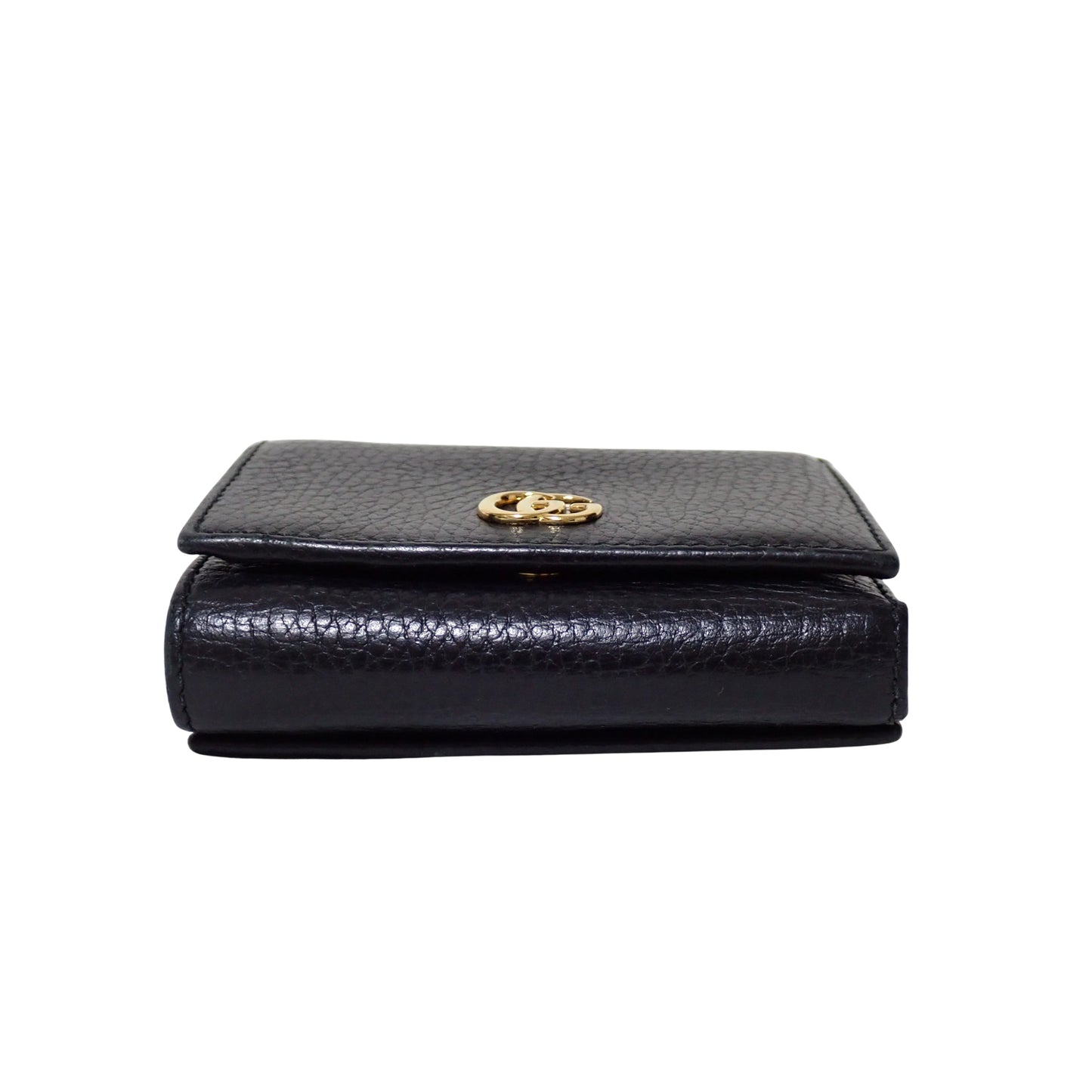 GUCCI グッチ GGマーモント コンパクトウォレット 474746 CAO0G 1000 ブラック レディース 三つ折り財布