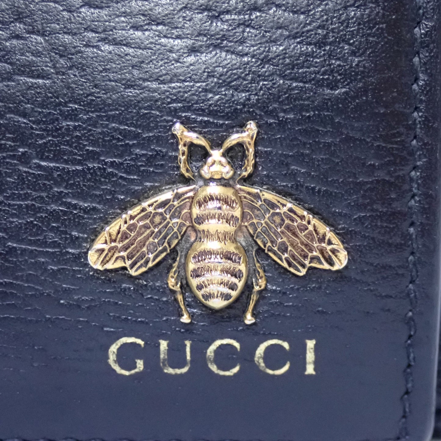 GUCCI グッチ アニマリエ ビー 522915-DJ20T-1000 ブラック メンズ 二つ折り財布
