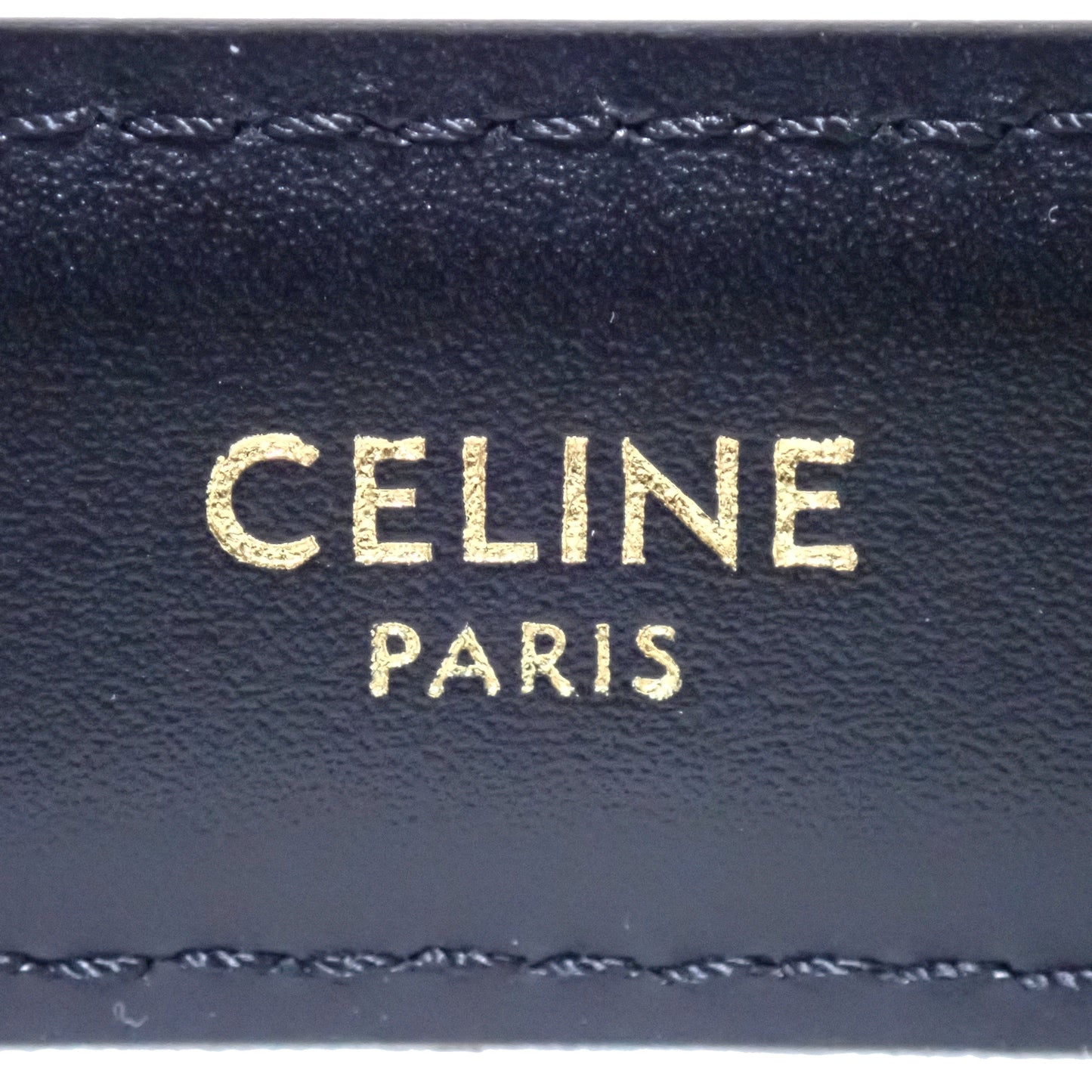 CELINE セリーヌ トリオンフ カーフスキン #70 ゴールド金具 ブラック レディース ベルト