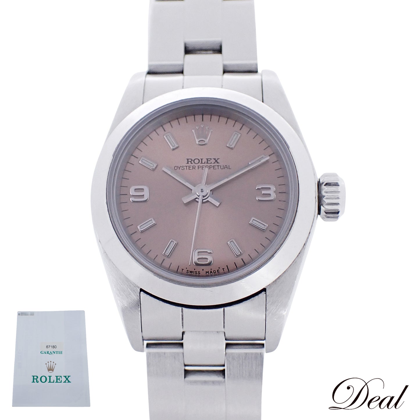 ROLEX ロレックス オイスターパーペチュアル U ピンク 67180 レディース 腕時計